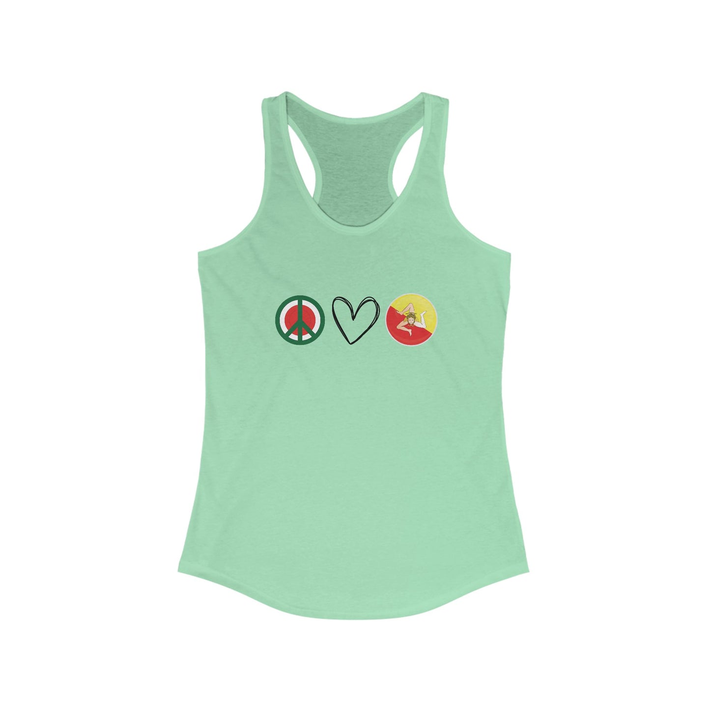 Sicily Lover Racerback Tank Top, Summertime Tank top for Women