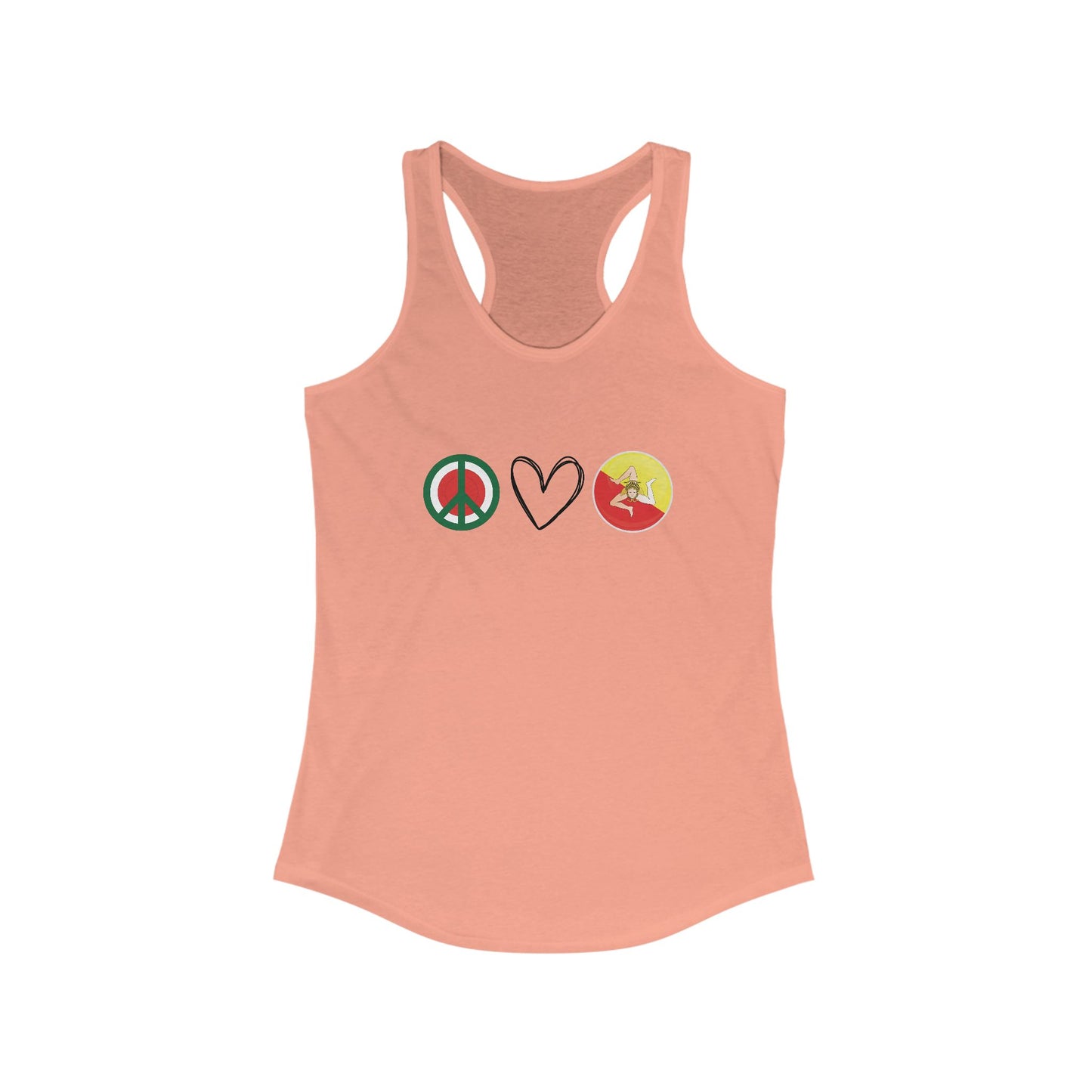 Sicily Lover Racerback Tank Top, Summertime Tank top for Women
