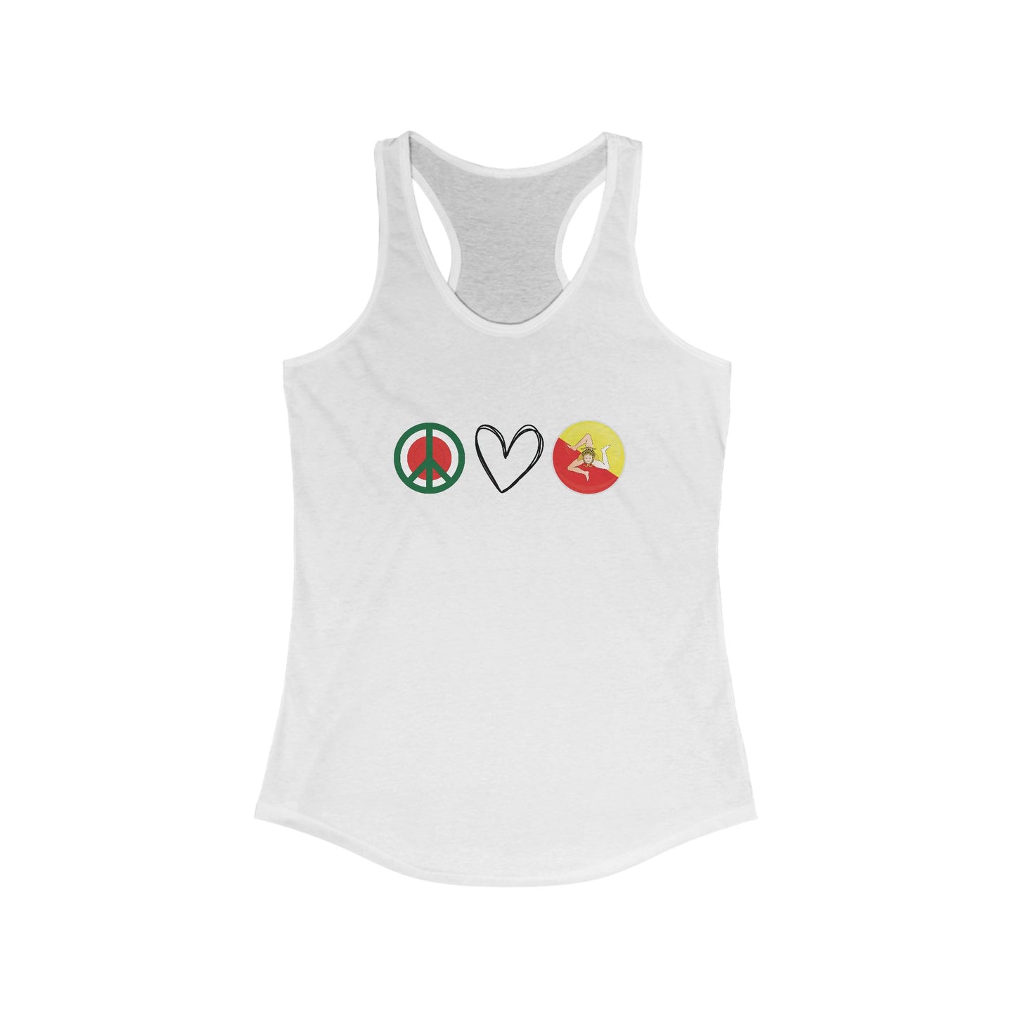 Sicily Lover Racerback Tank Top, Summertime Tank top for Women