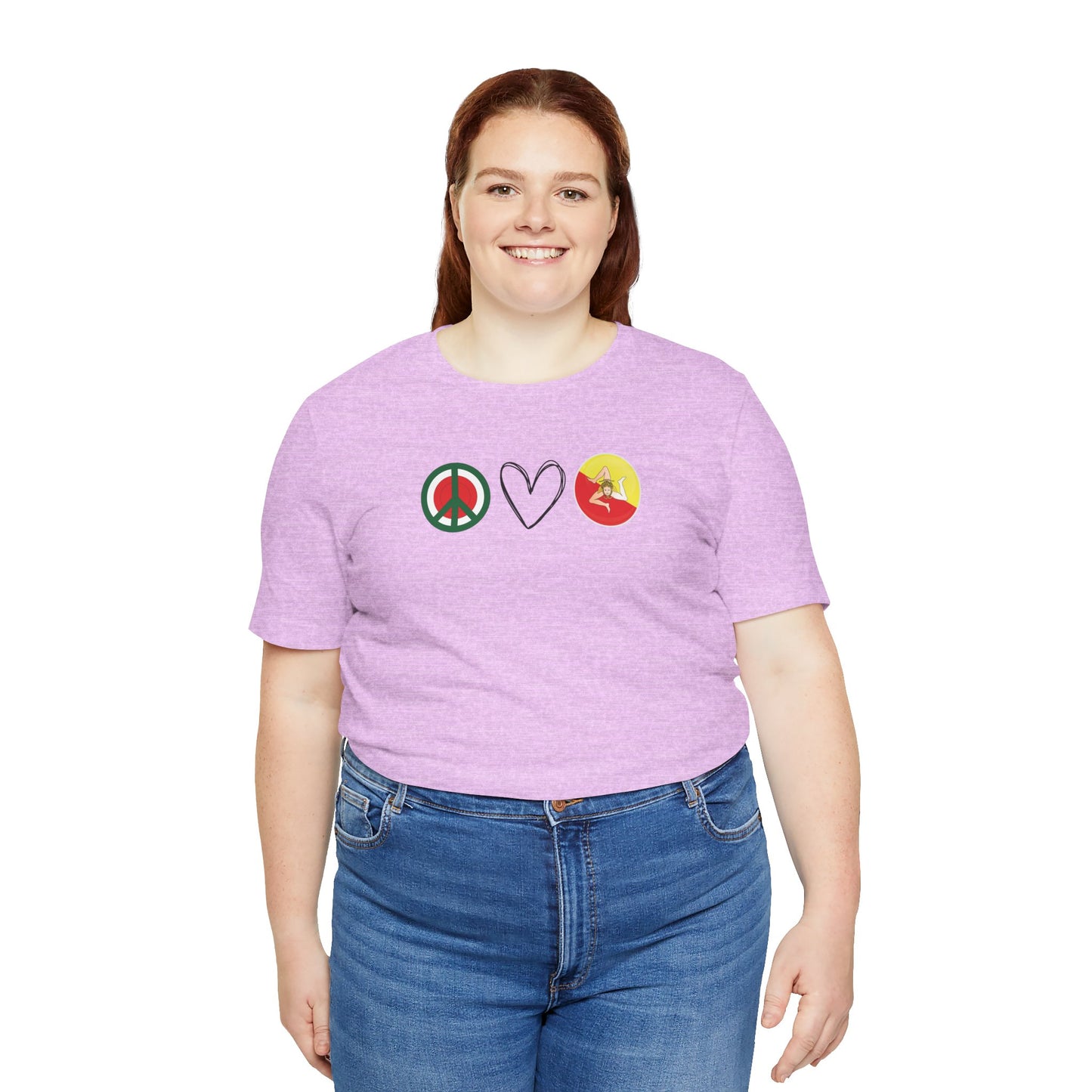 PEACE LOVE SICILY Adult Tshirt Sicilian Inspired