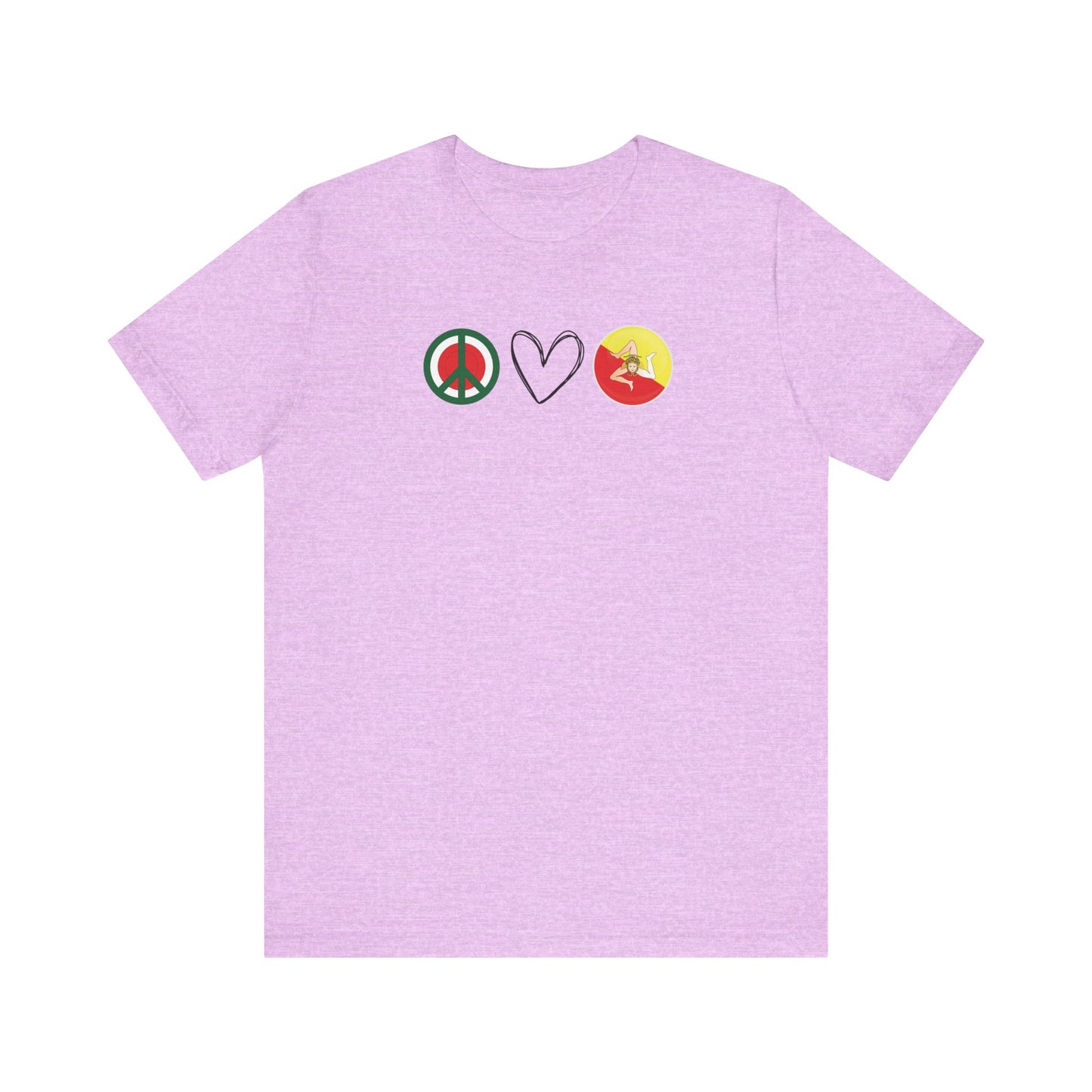 PEACE LOVE SICILY Adult Tshirt Sicilian Inspired