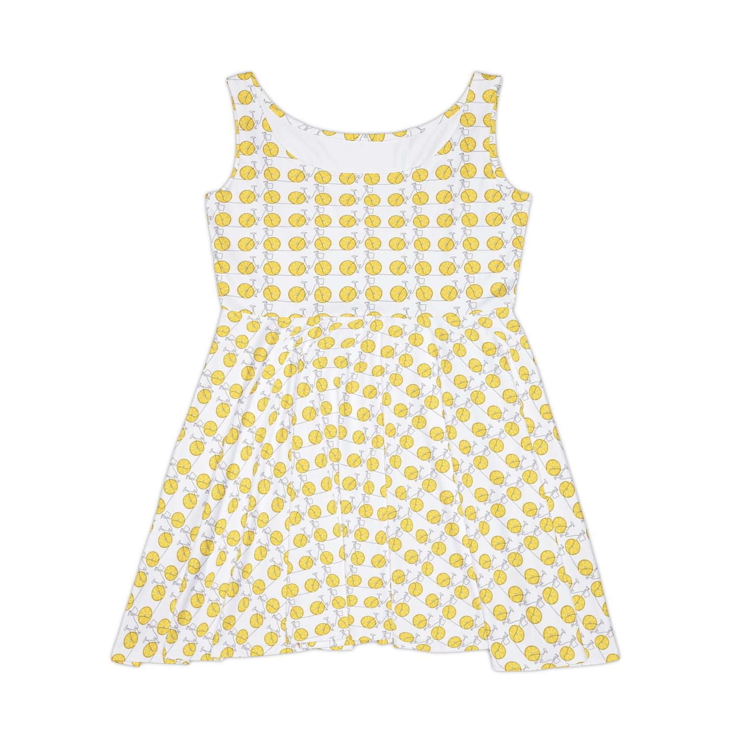 Lemon Print Womens Skater Dress - Bright and Cheerful Summer Fashion