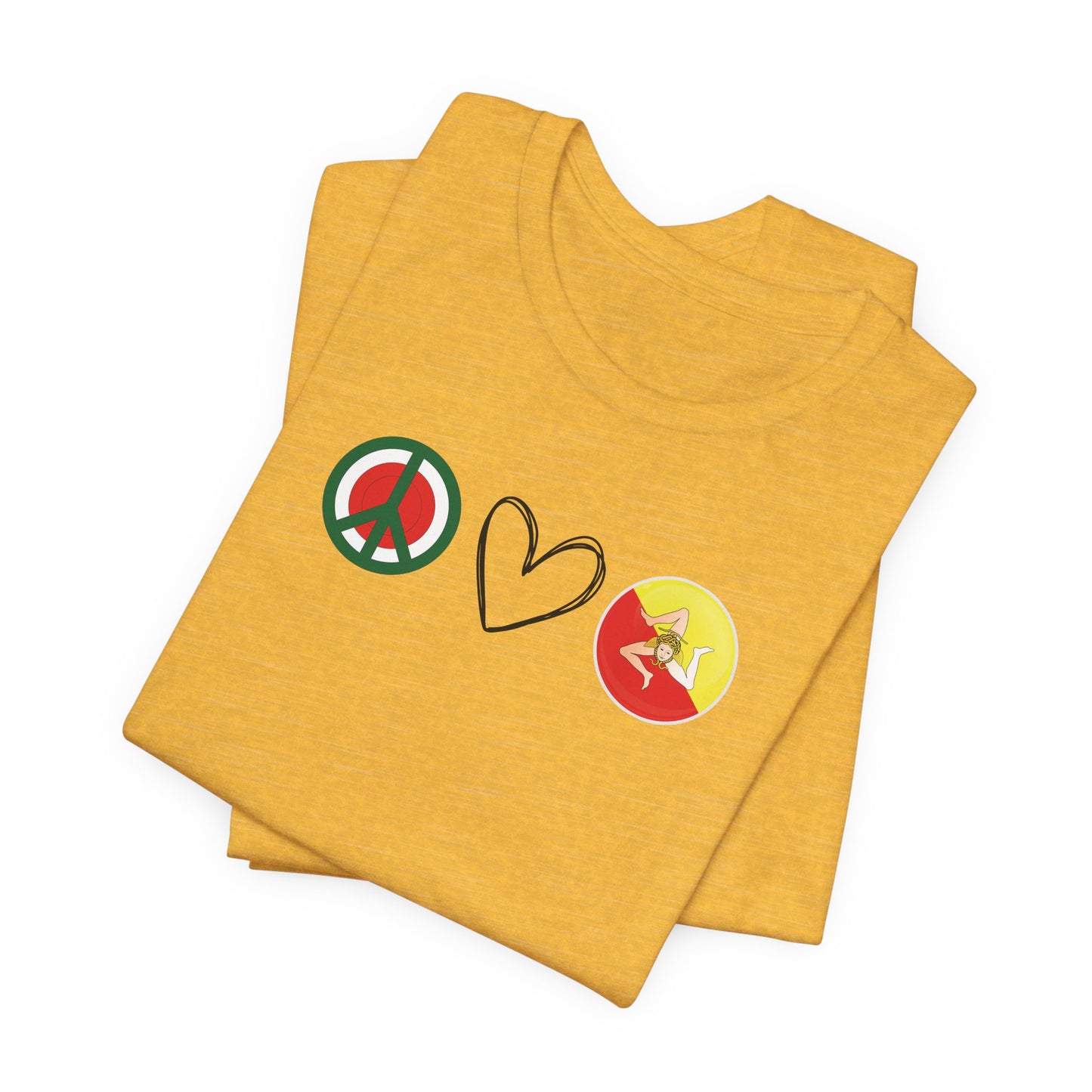 PEACE LOVE SICILY Adult Tshirt Sicilian Inspired