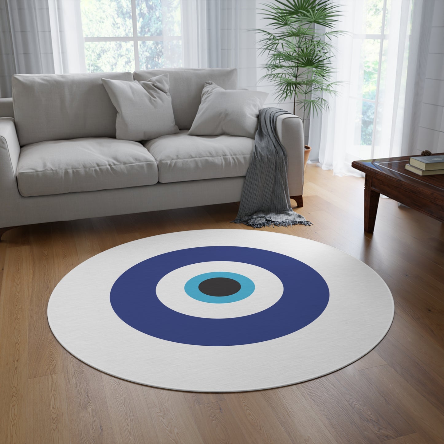 Modern Round Area Rug for Living Room, Boho Carpet, Home Decor, Area Mat, Soft Rug for Bedroom