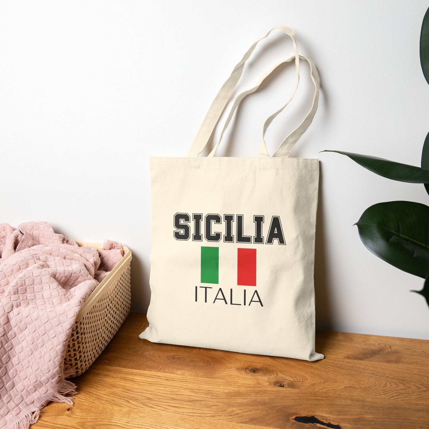 Sicilian Pride Canvas Tote, Eco-Friendly Tote Bag, Shopping Bag, Travel Companion, Gift for Italy Lovers