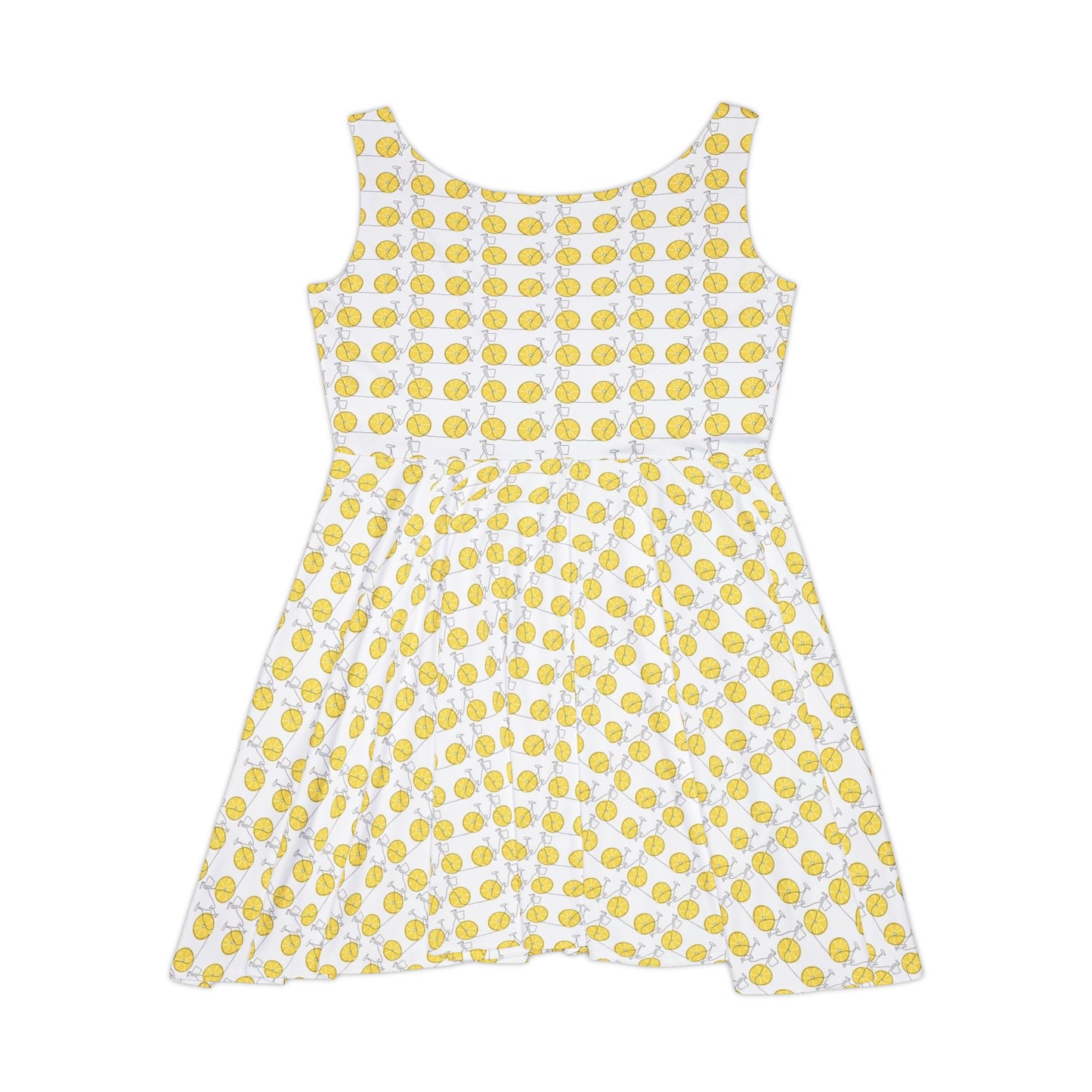 Lemon Print Womens Skater Dress - Bright and Cheerful Summer Fashion