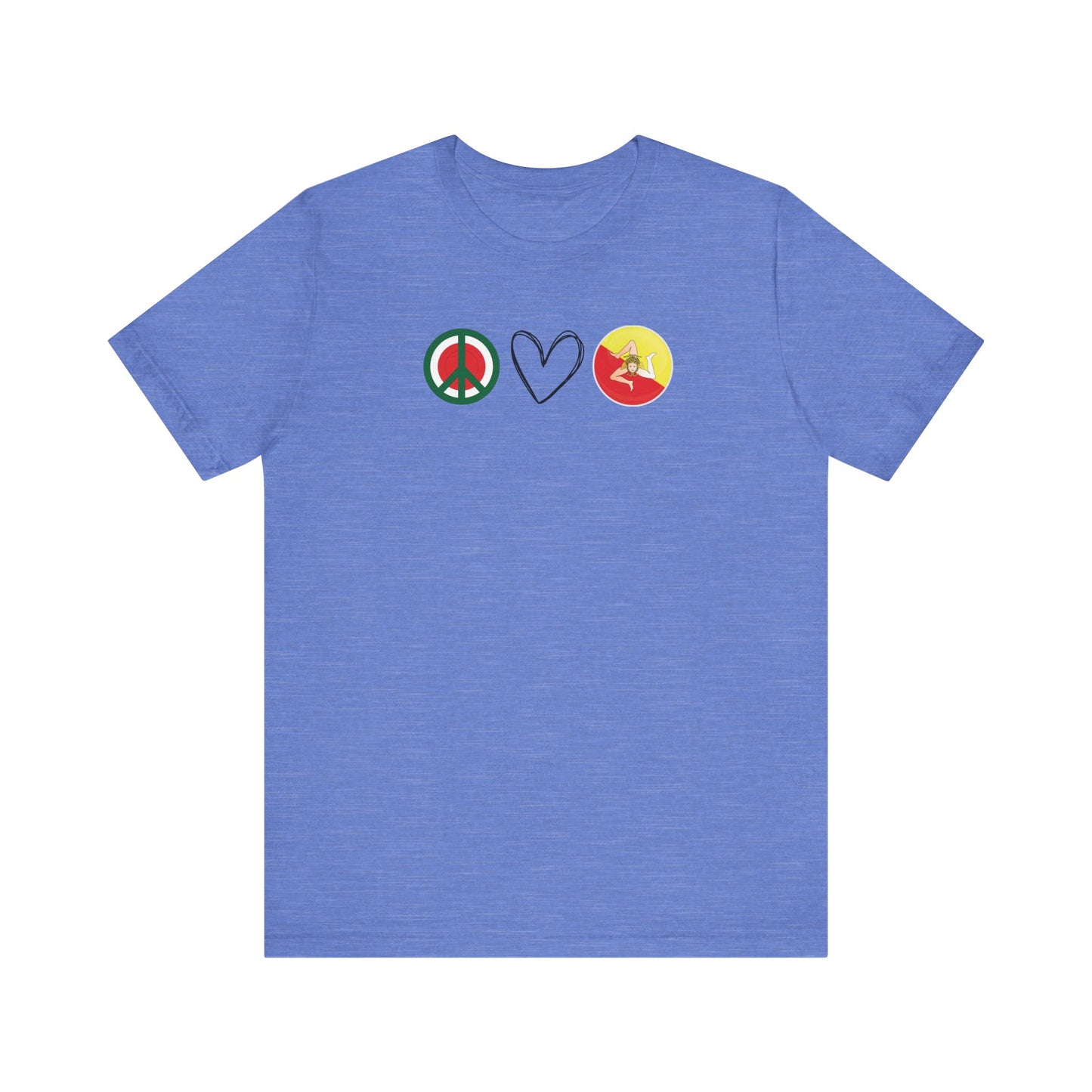 PEACE LOVE SICILY Adult Tshirt Sicilian Inspired