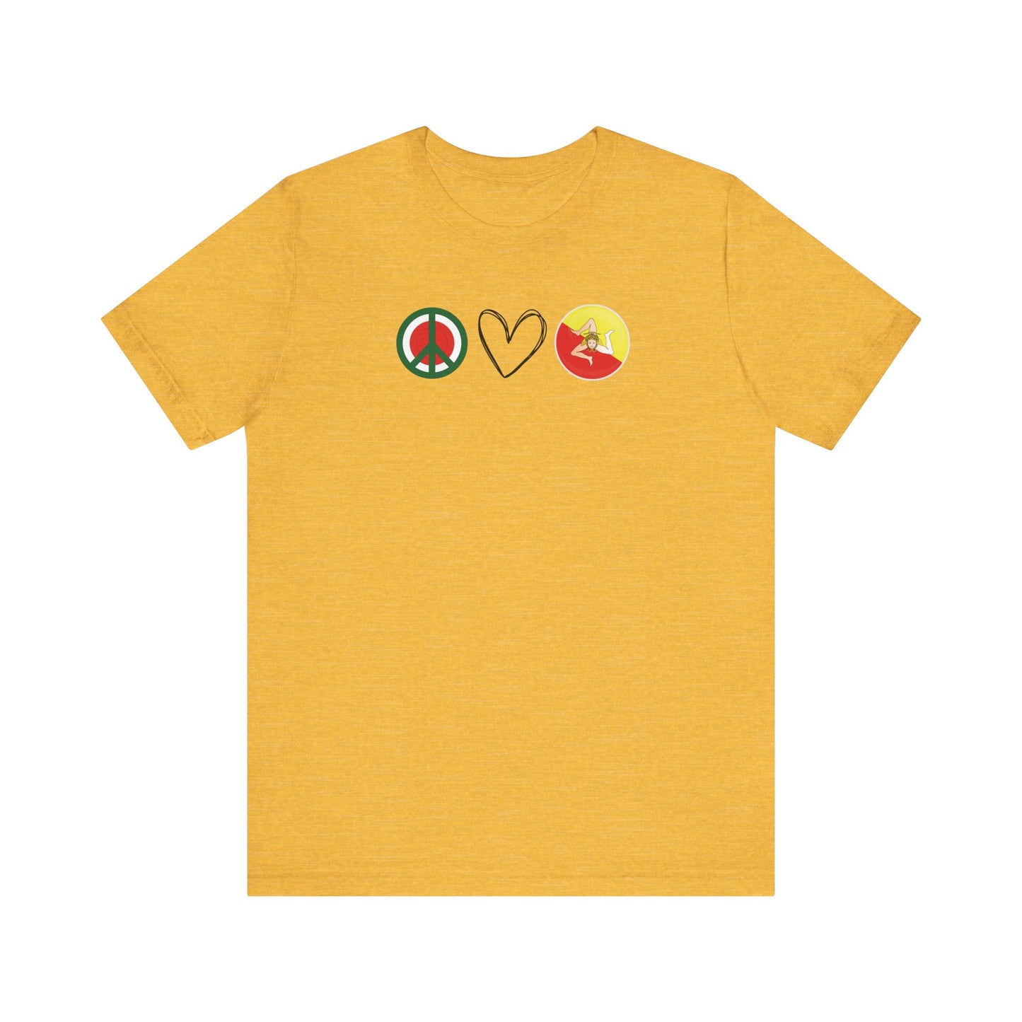 PEACE LOVE SICILY Adult Tshirt Sicilian Inspired
