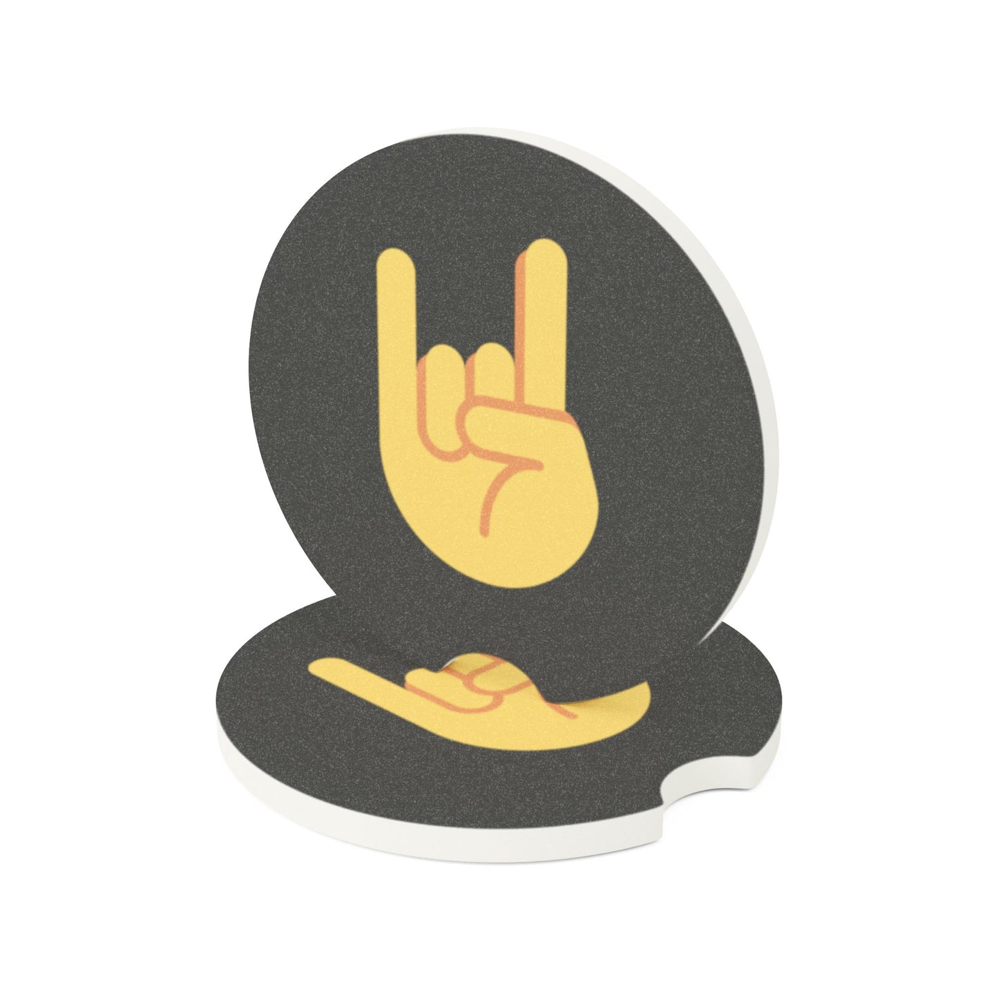 Italian Hand Horn Sign, Car Cup Holder Coaster, Soapstone Car Coaster