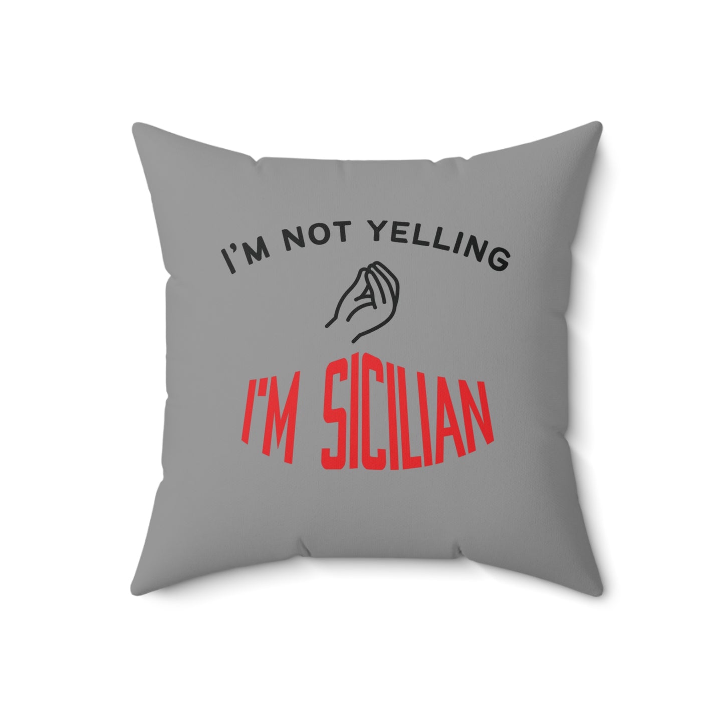 Sicilian Humor Decorative Pillow, Funny Throw Pillow, Gift for Italian Friends, Housewarming Decor, Couch Cushion