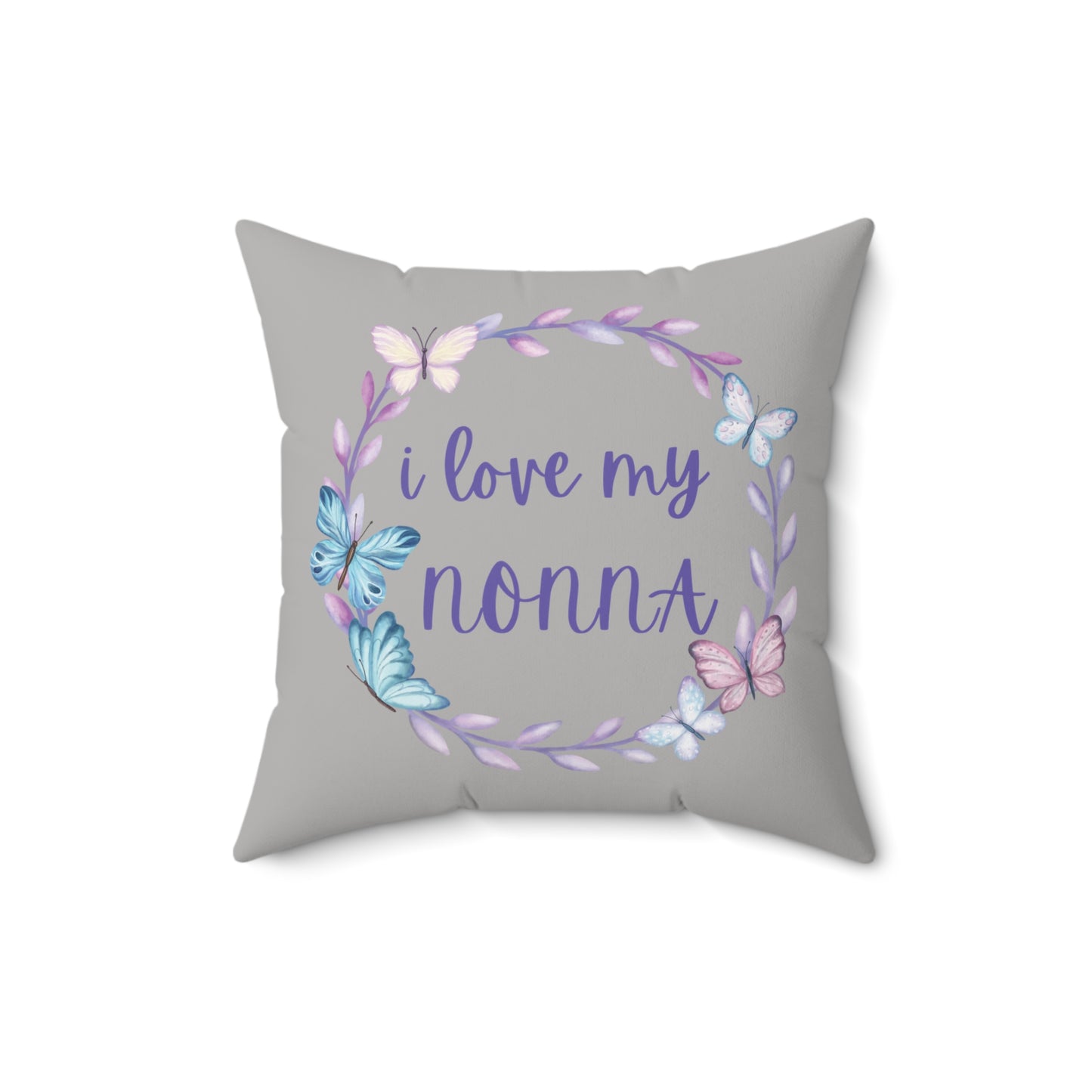 Butterfly Love Nonna Pillow | Decorative Throw Cushion for Grandma, Gift for Mother's Day, Cozy Living Room Decor