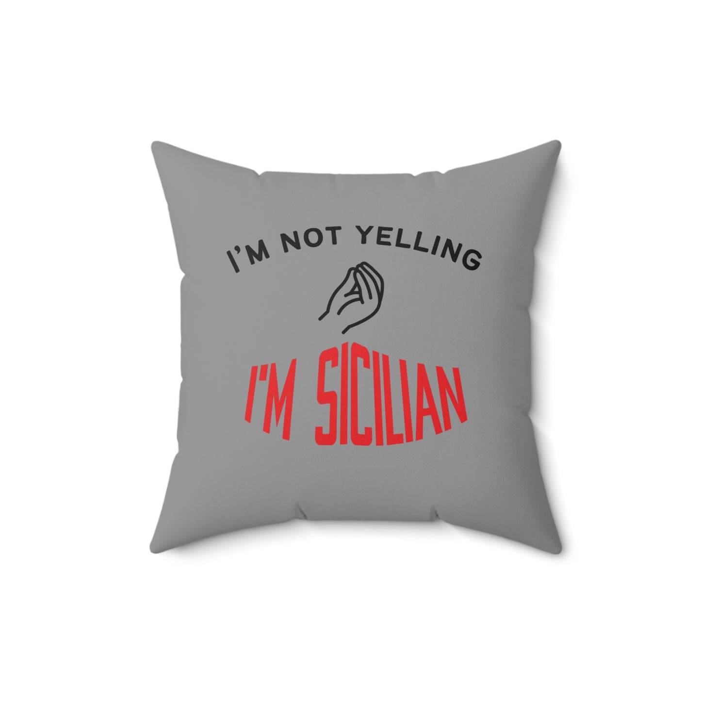 Sicilian Humor Decorative Pillow, Funny Throw Pillow, Gift for Italian Friends, Housewarming Decor, Couch Cushion
