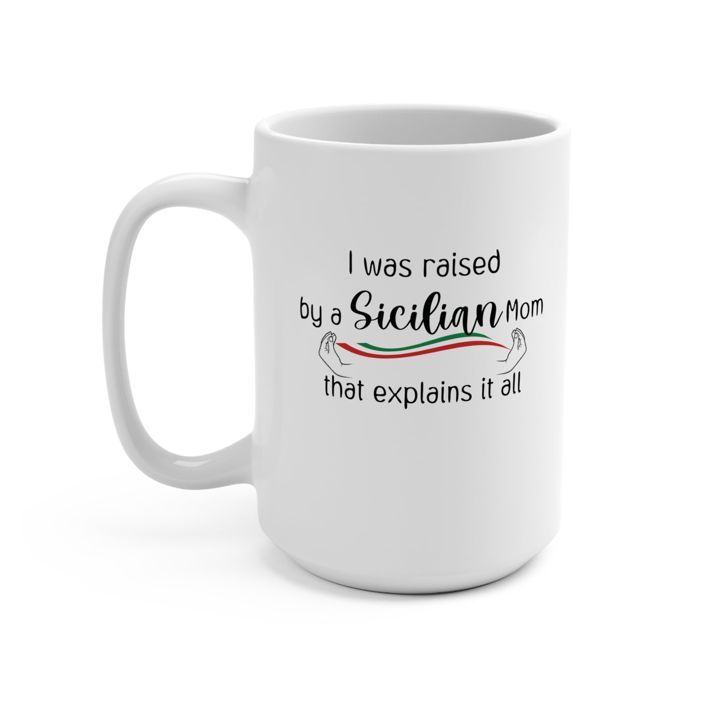 Sicilian Italian Themed Coffee Mug for Coffee Lovers, Must have Kitchen Mug
