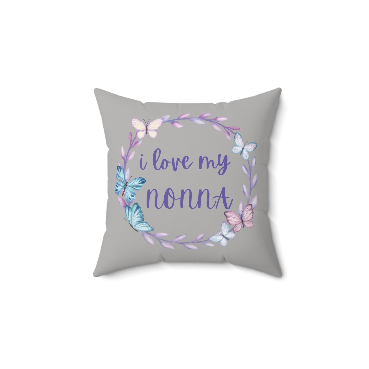 Butterfly Love Nonna Pillow | Decorative Throw Cushion for Grandma, Gift for Mother's Day, Cozy Living Room Decor