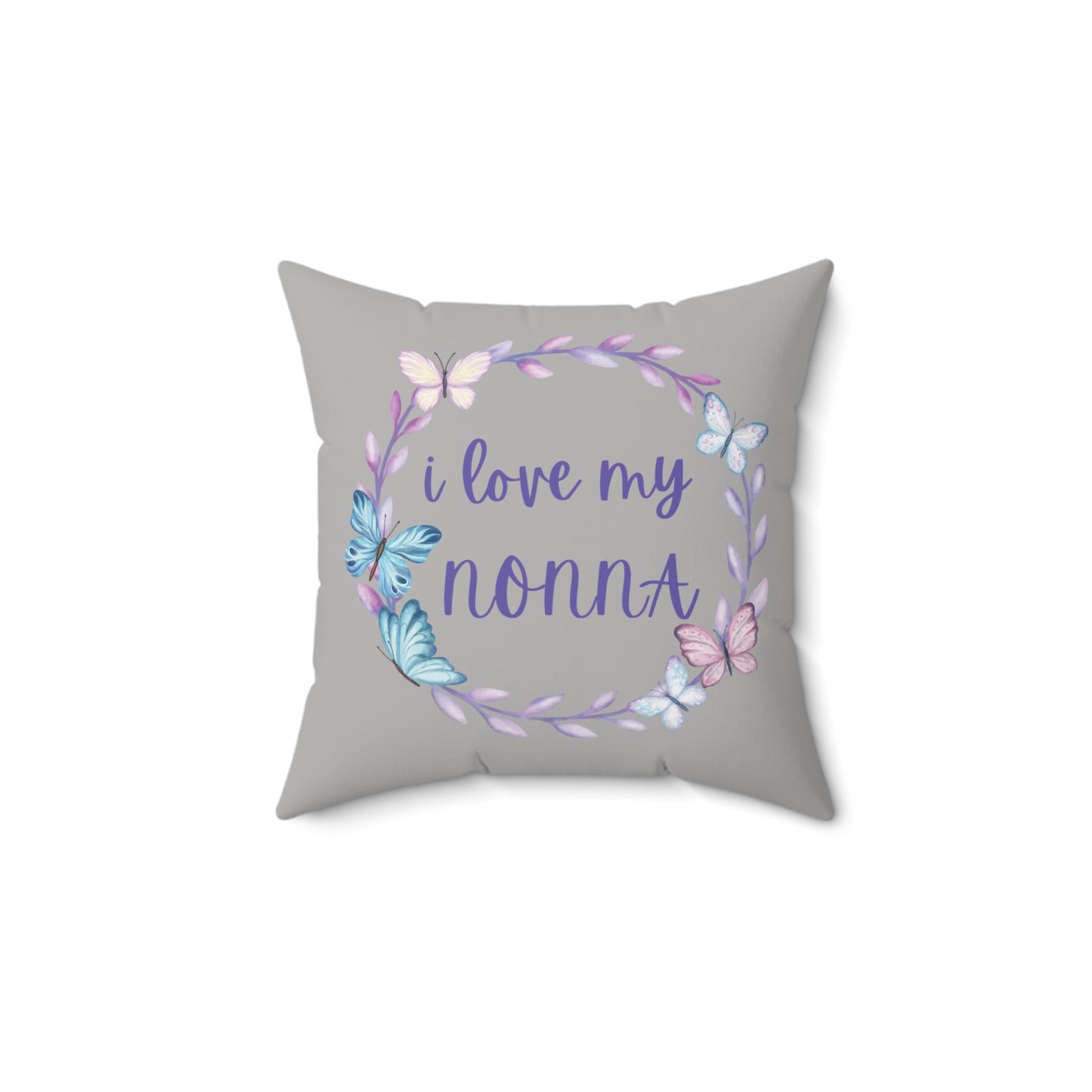 Butterfly Love Nonna Pillow | Decorative Throw Cushion for Grandma, Gift for Mother's Day, Cozy Living Room Decor