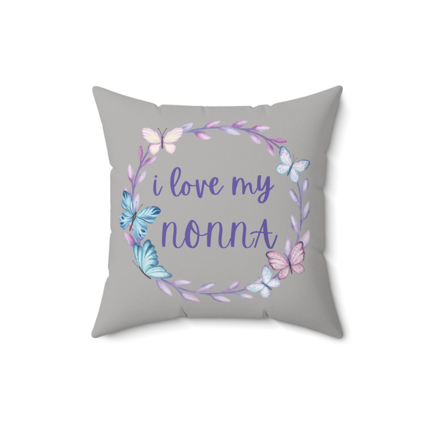 Butterfly Love Nonna Pillow | Decorative Throw Cushion for Grandma, Gift for Mother's Day, Cozy Living Room Decor