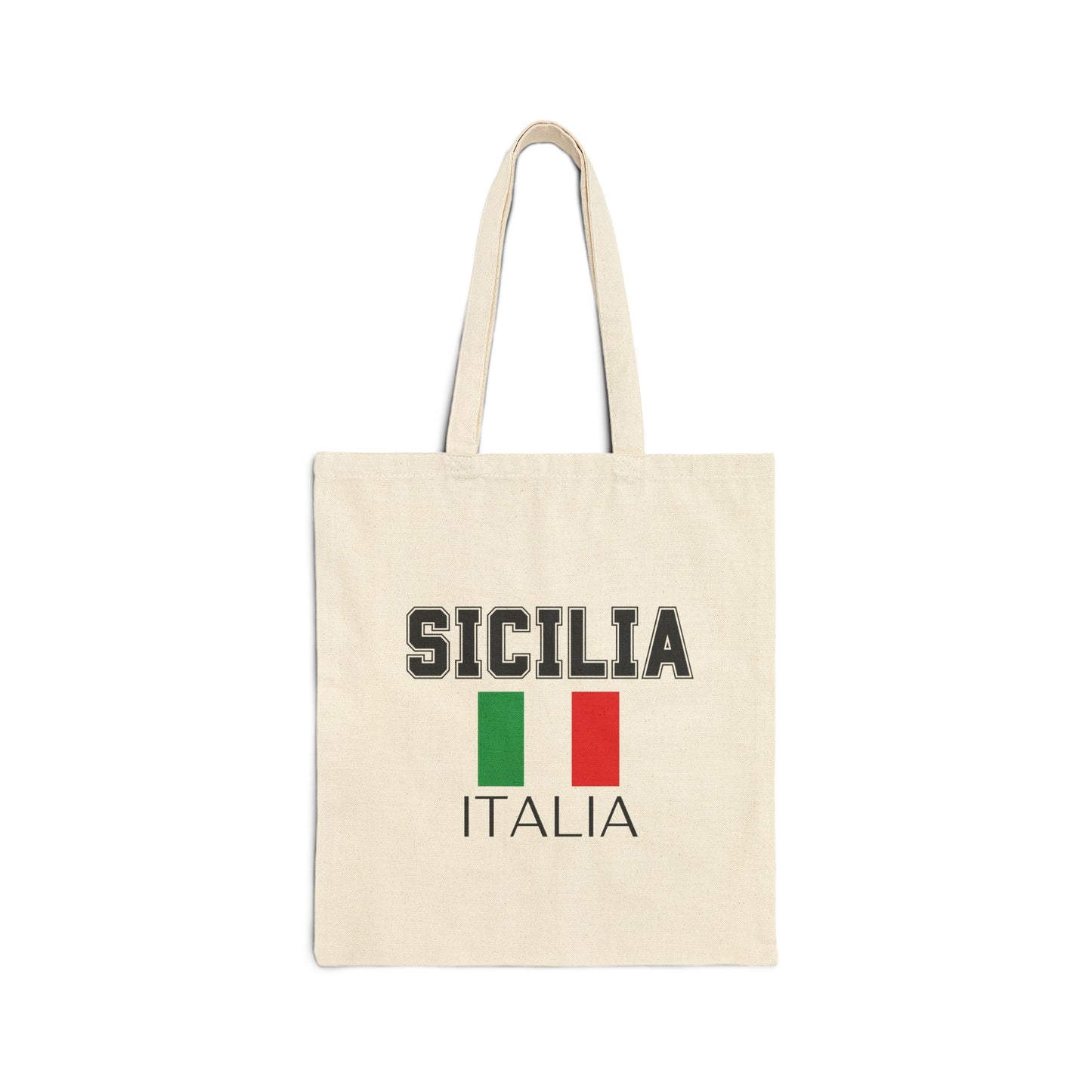 Sicilian Pride Canvas Tote, Eco-Friendly Tote Bag, Shopping Bag, Travel Companion, Gift for Italy Lovers