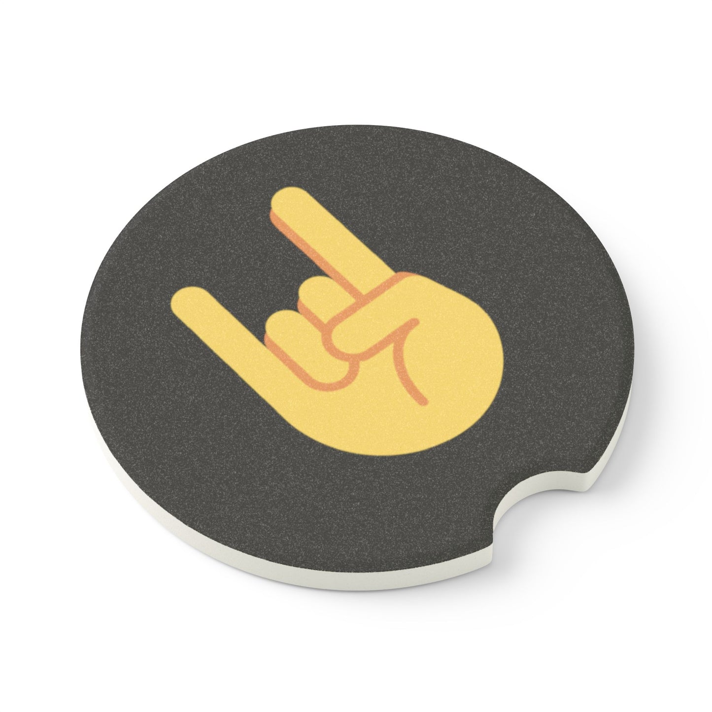 Italian Hand Horn Sign, Car Cup Holder Coaster, Soapstone Car Coaster