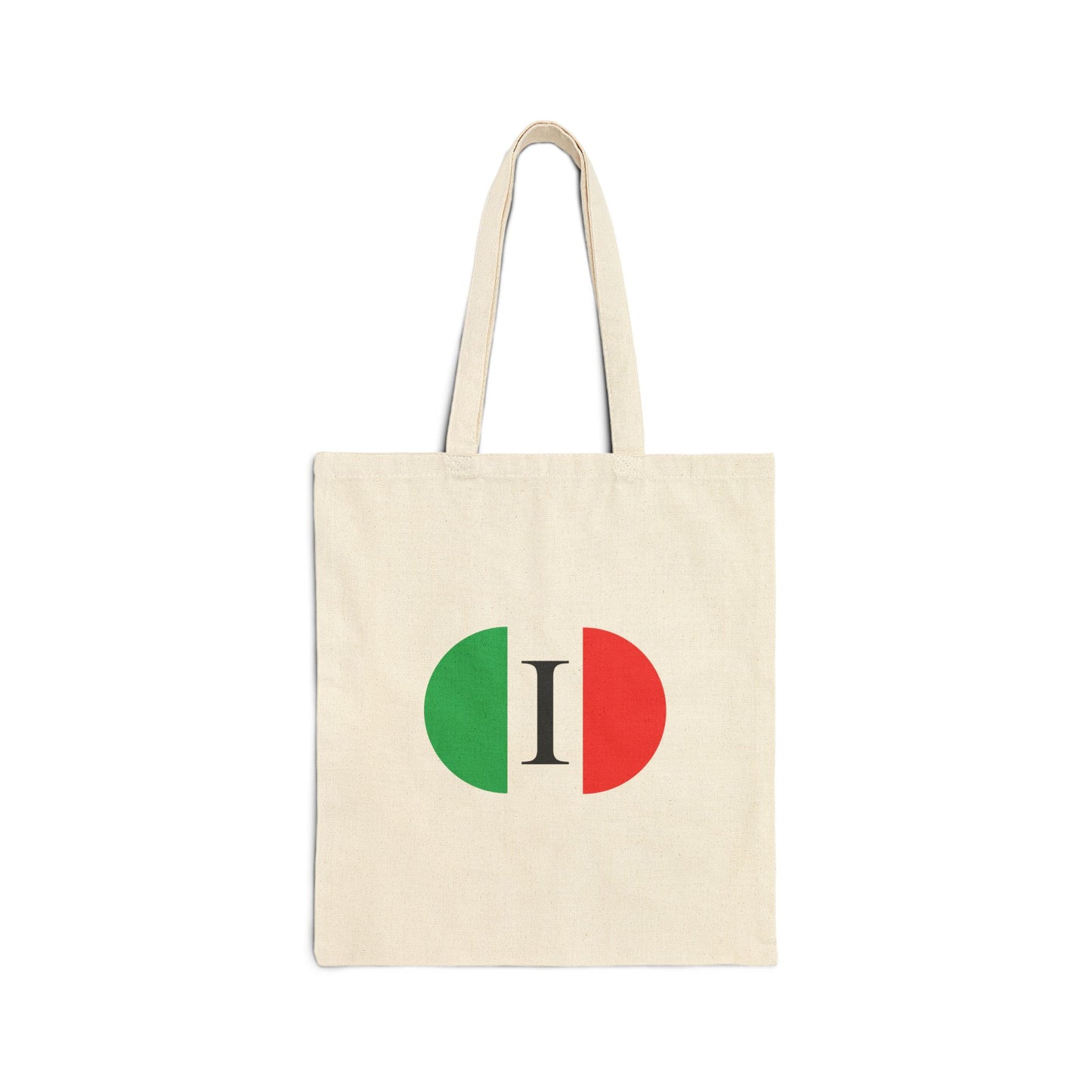 Italian Pride Cotton Canvas Tote Bag, Eco-Friendly Shopping Bag, Travel Tote, Gift for Italians, Reusable Grocery Bag