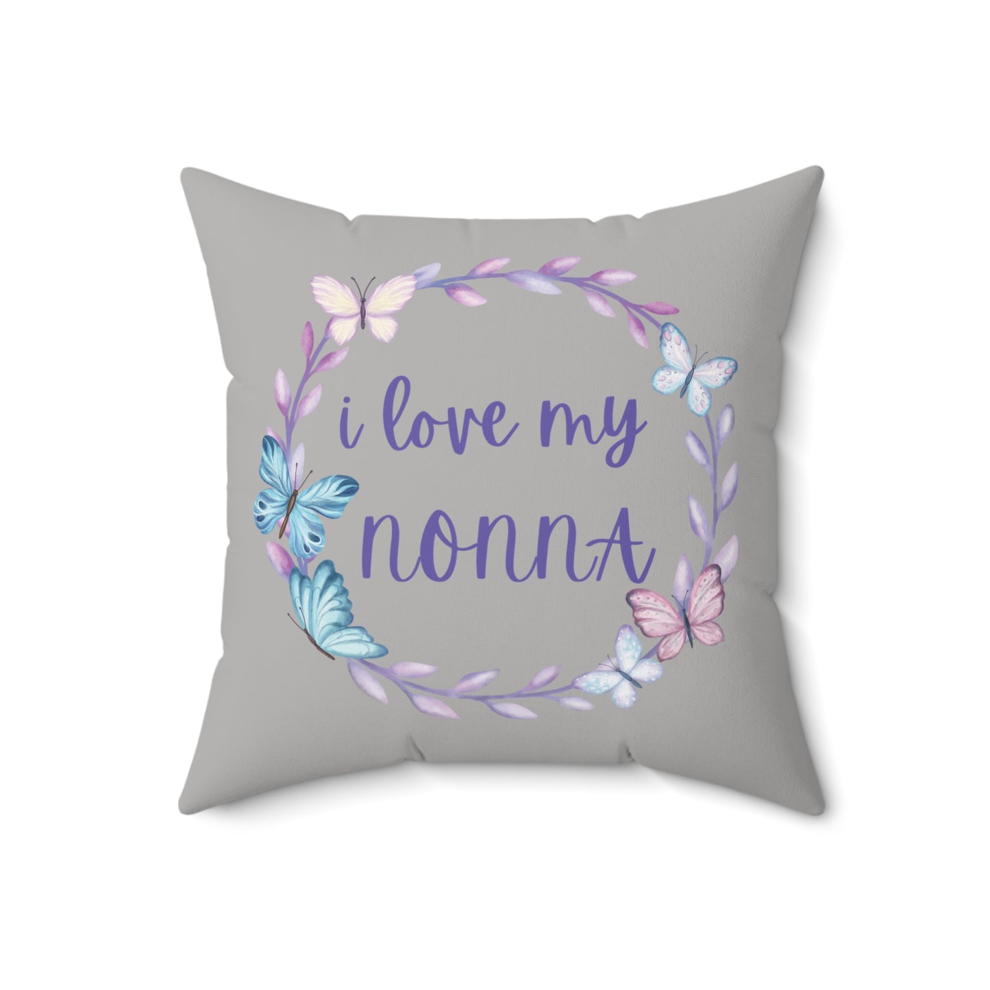 Butterfly Love Nonna Pillow | Decorative Throw Cushion for Grandma, Gift for Mother's Day, Cozy Living Room Decor
