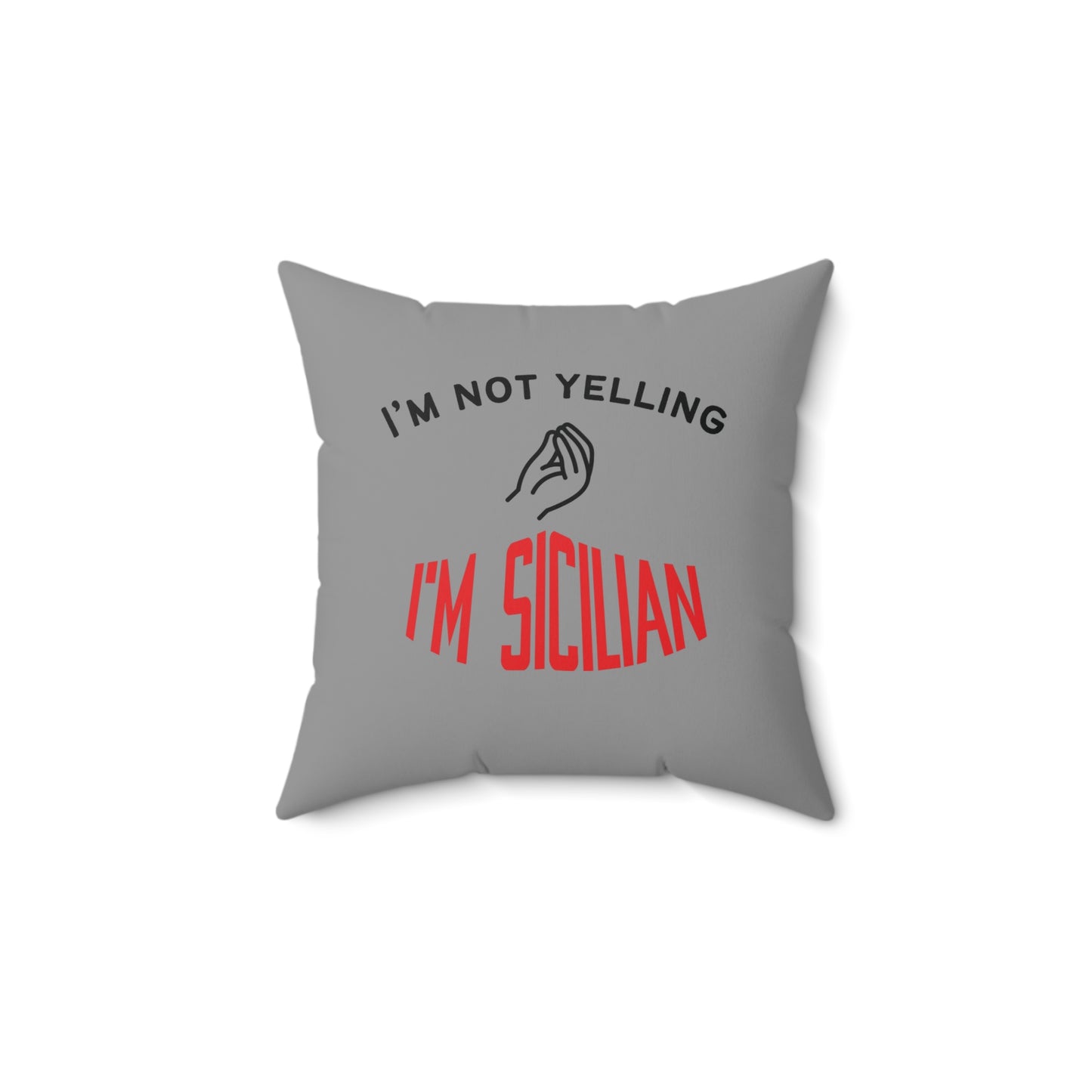 Sicilian Humor Decorative Pillow, Funny Throw Pillow, Gift for Italian Friends, Housewarming Decor, Couch Cushion