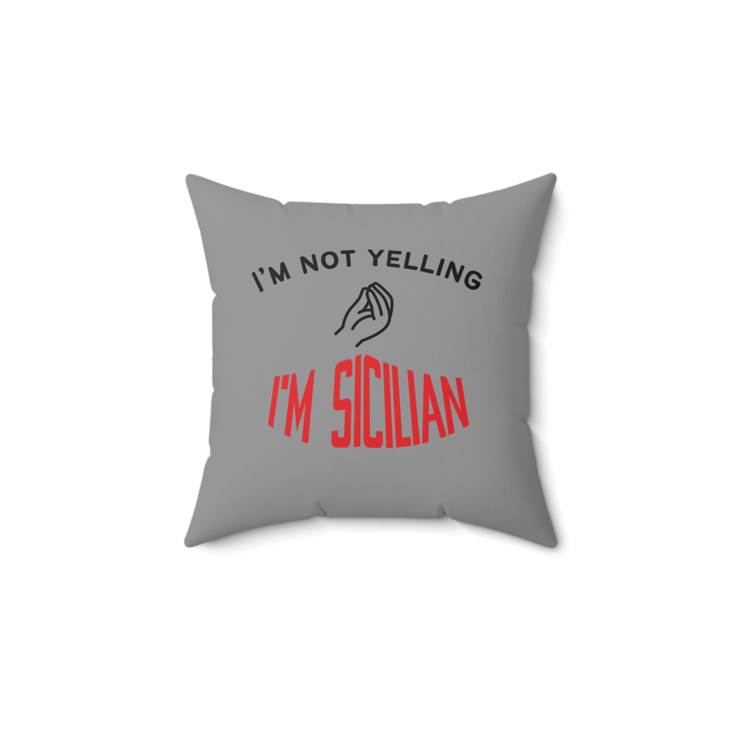 Sicilian Humor Decorative Pillow, Funny Throw Pillow, Gift for Italian Friends, Housewarming Decor, Couch Cushion