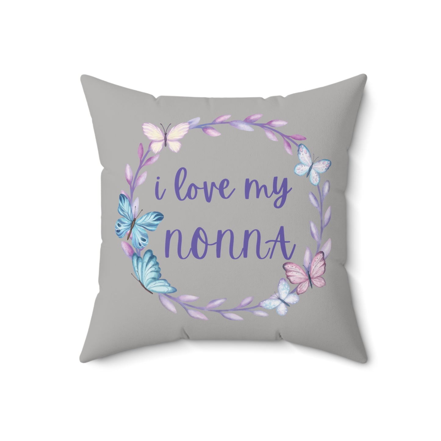 Butterfly Love Nonna Pillow | Decorative Throw Cushion for Grandma, Gift for Mother's Day, Cozy Living Room Decor