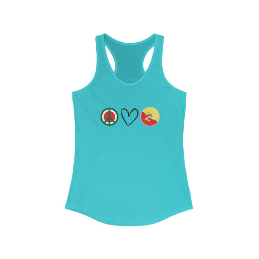 Sicily Lover Racerback Tank Top, Summertime Tank top for Women