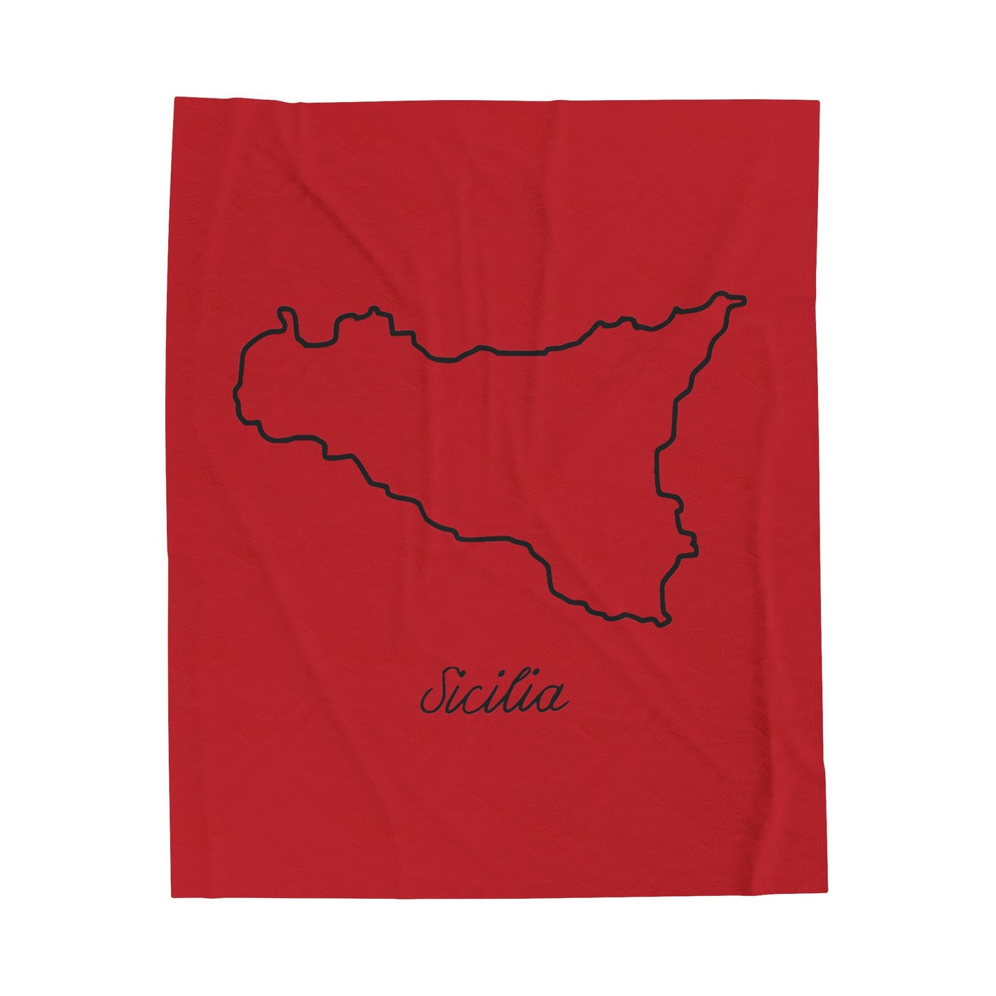 Sicilian Map Throw Blanket