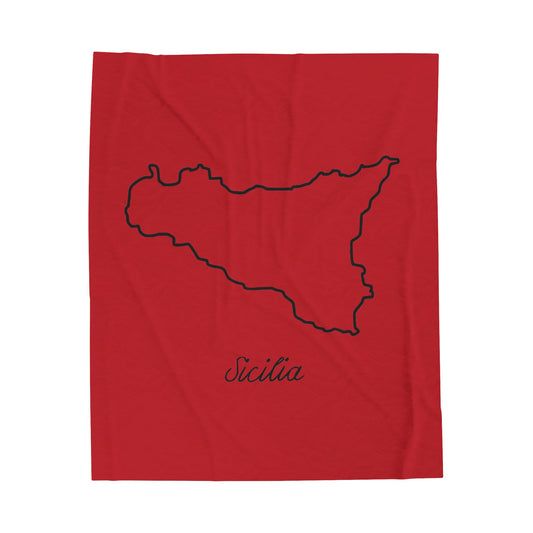 Sicilian Map Throw Blanket