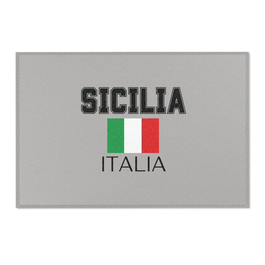 Sicilia Italia Area Rug, Italian Decor, Kitchen Mat, Living Room Accent, Home Gift, Travel Souvenir