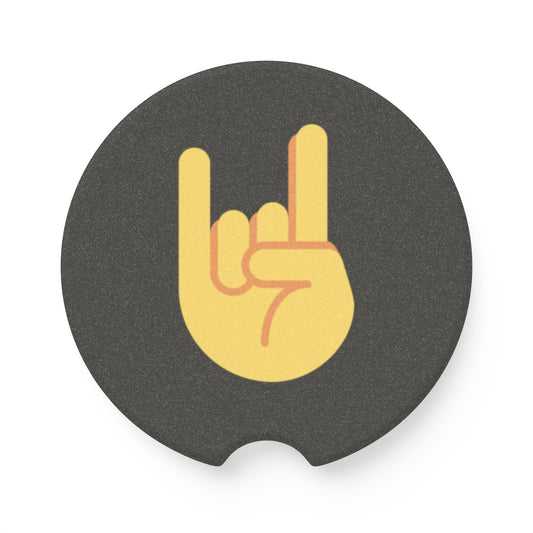 Italian Hand Horn Sign, Car Cup Holder Coaster,  Soapstone Car Coaster