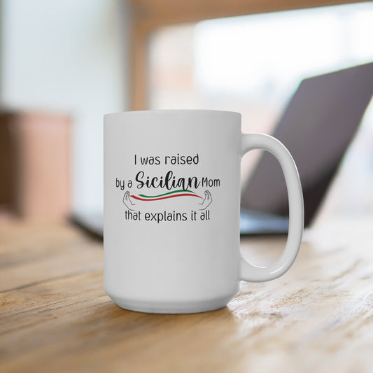 Sicilian Italian Themed Coffee Mug for Coffee Lovers, Must have Kitchen Mug