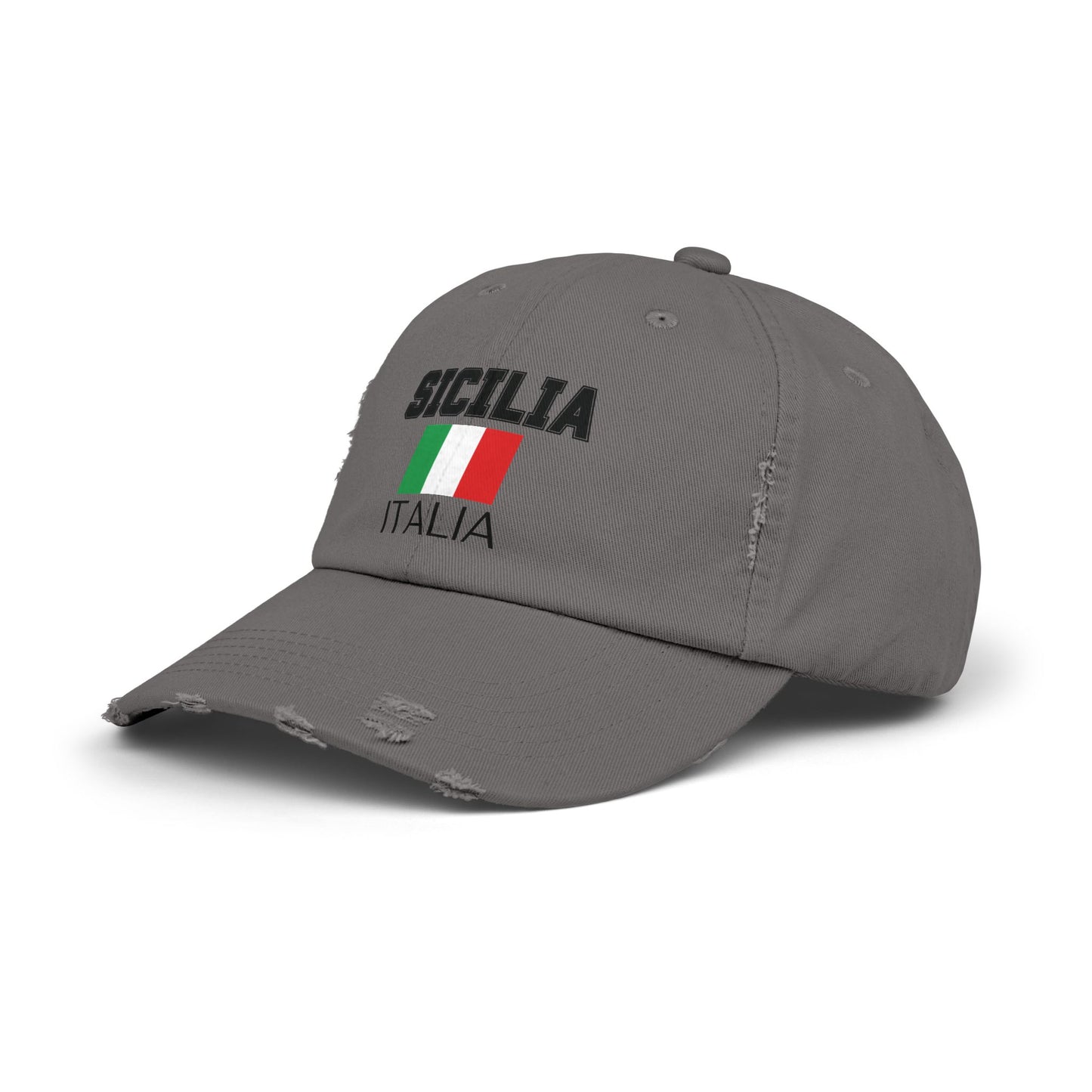 Unisex Distressed Cap - Sicilia Italia