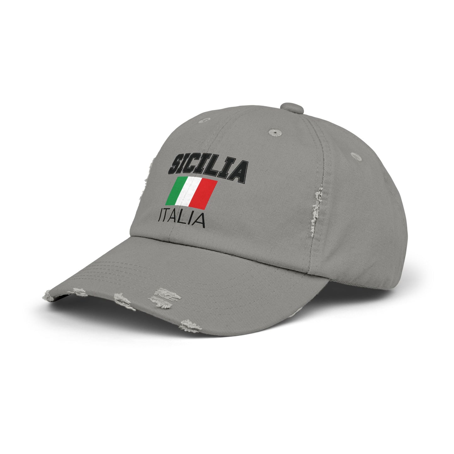 Unisex Distressed Cap - Sicilia Italia