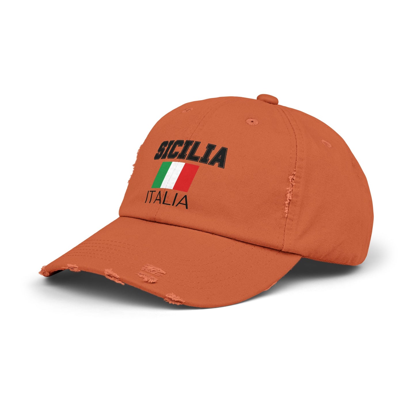 Unisex Distressed Cap - Sicilia Italia