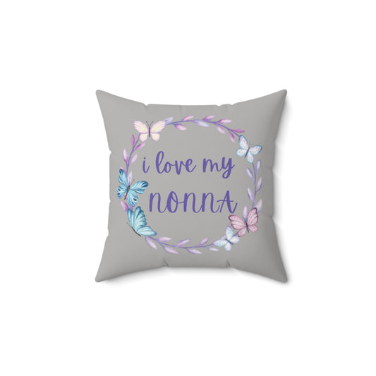 Butterfly Love Nonna Pillow | Decorative Throw Cushion for Grandma, Gift for Mother's Day, Cozy Living Room Decor