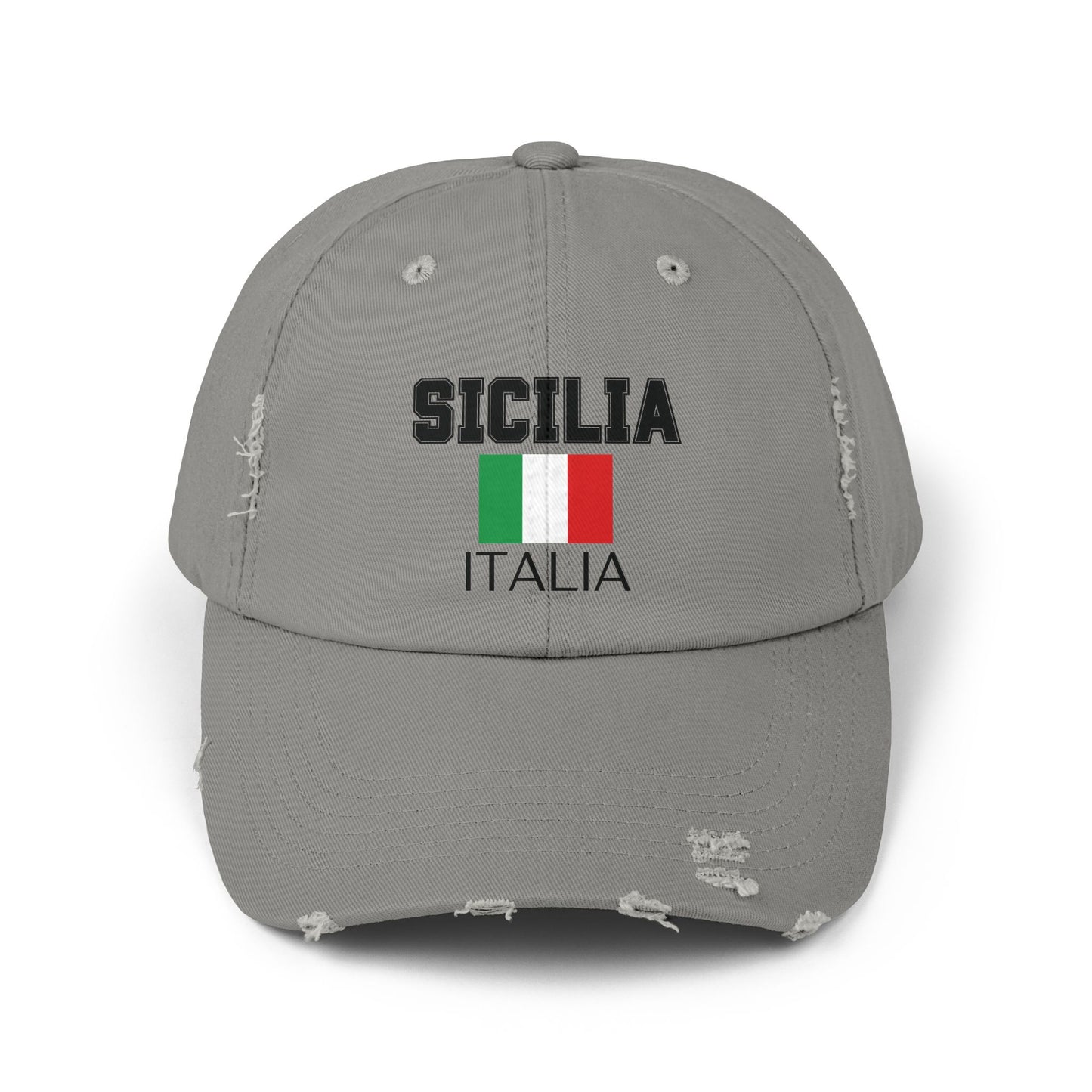 Unisex Distressed Cap - Sicilia Italia