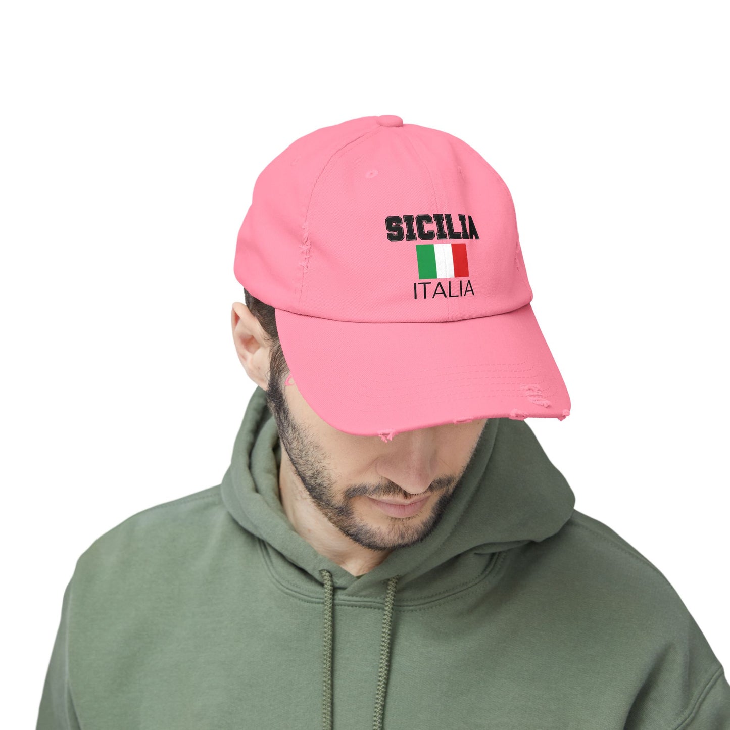 Unisex Distressed Cap - Sicilia Italia