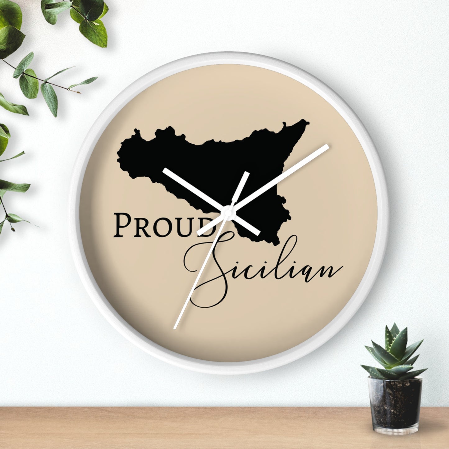 Sicilian Inspired Wall Clock for Home or Office