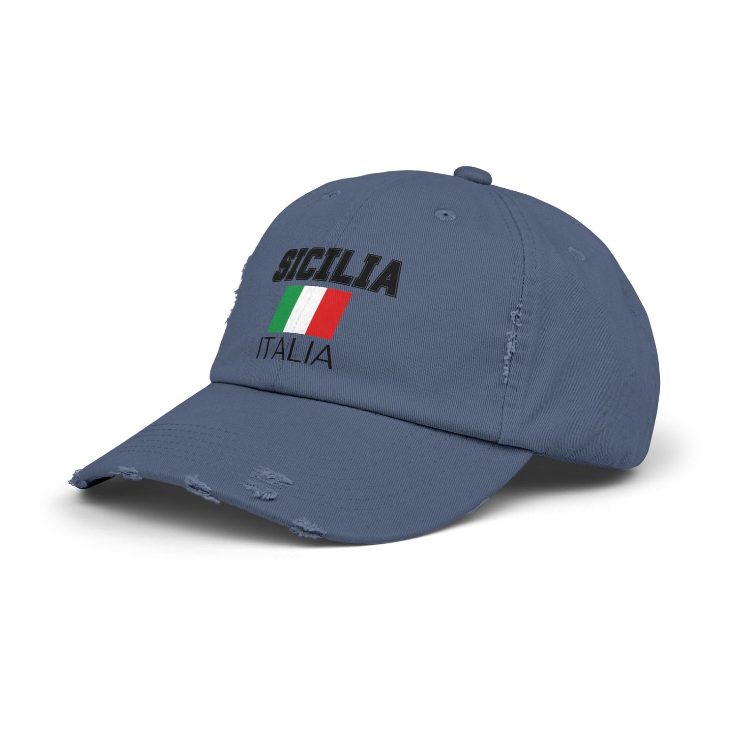 Unisex Distressed Cap - Sicilia Italia