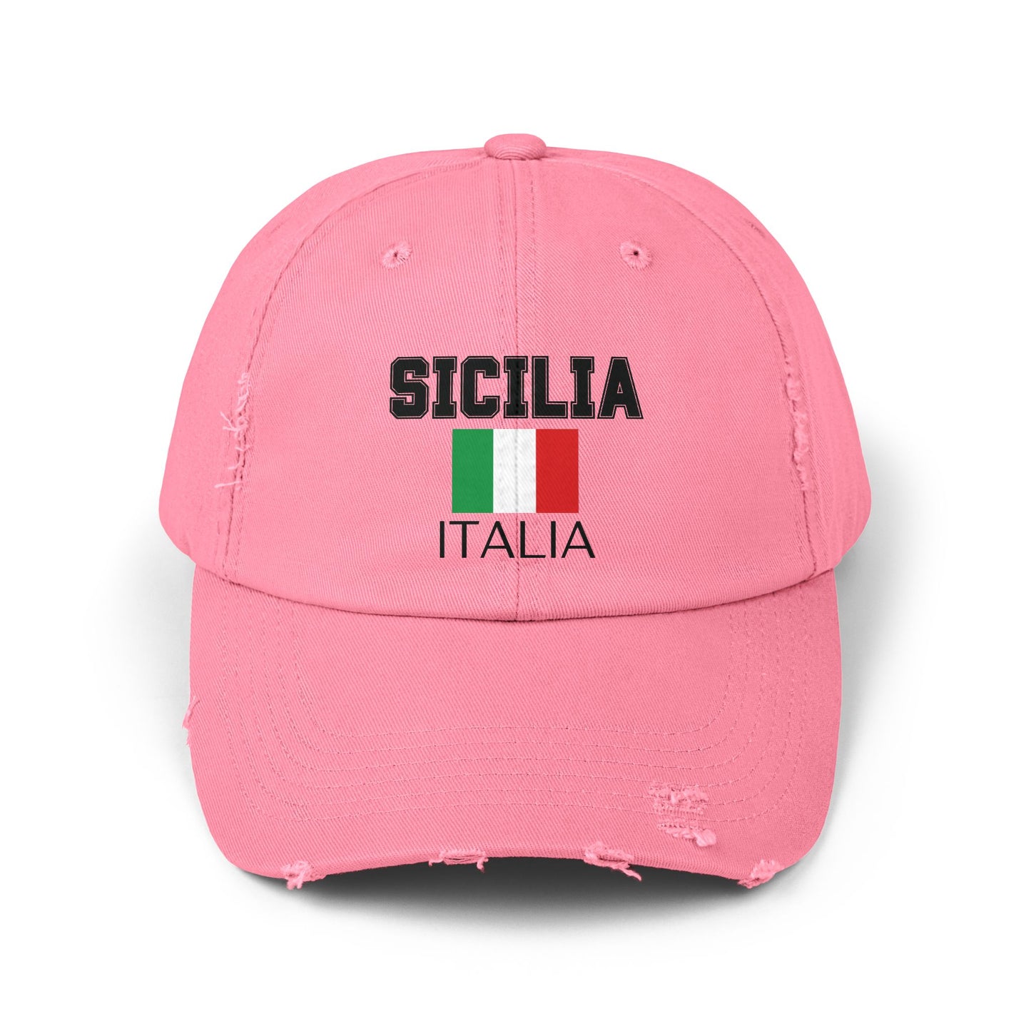 Unisex Distressed Cap - Sicilia Italia